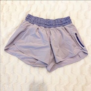 Lululemon Purple Tracker Shorts Stripe Size 6 Run